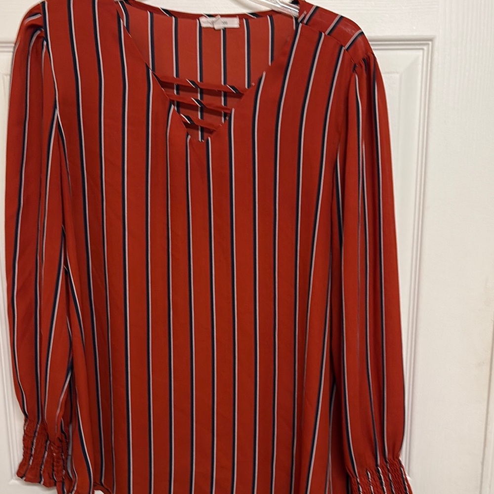 Red Striped Women's Top